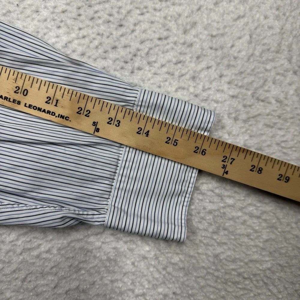 Polo Ralph Lauren Shirt Button‎ Up Preppy Blue Striped Men's 2XL (18 36/37)